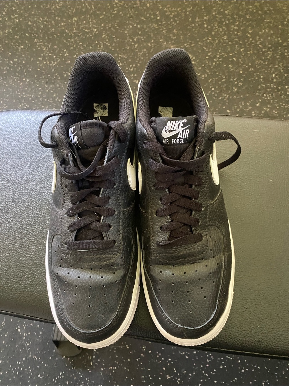 Nike Air Force 1 Low Men's Black White Leather Sneakers